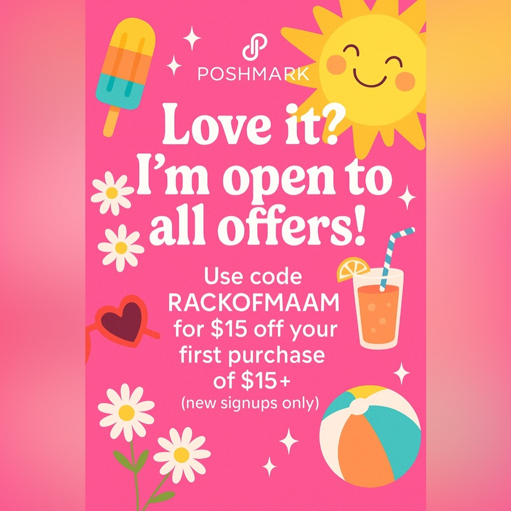 💖 $15 Off for New Poshers - Code: RACKOFMAAM 💖